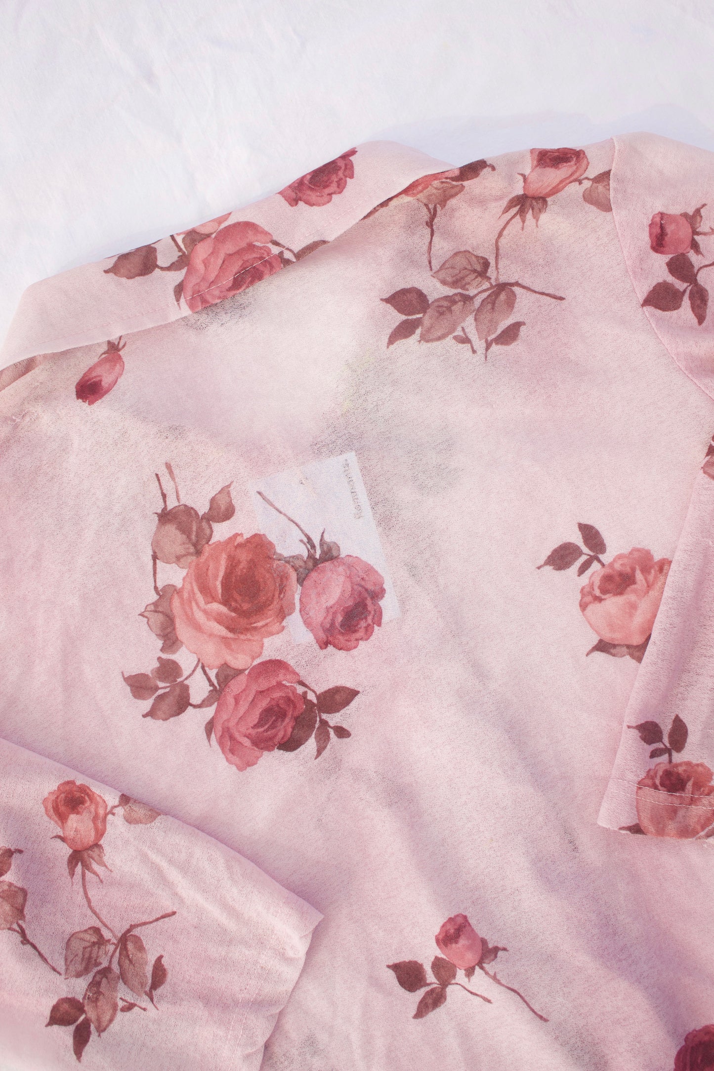 Floral Mesh Button UP