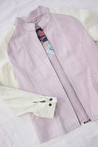 Vintage Lilac Leather Jacket