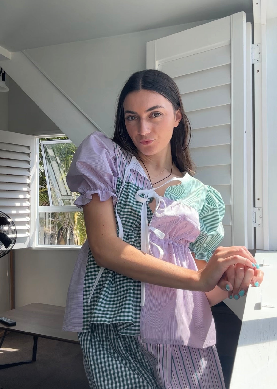 Mallow Shirt - Green/Lilac ♻️💜 (8)