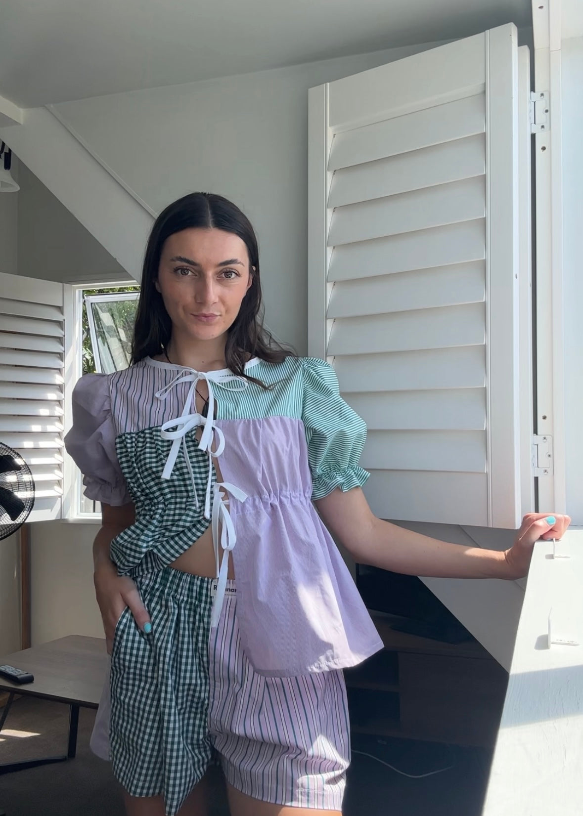 Mallow Shirt - Green/Lilac ♻️💜 (8)