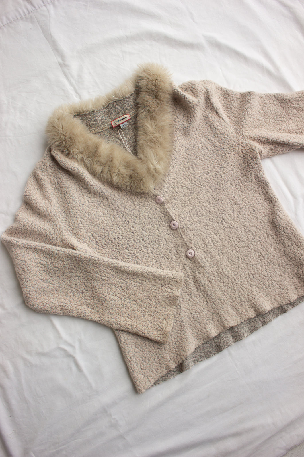 Fur Collar Cardigan - (14)