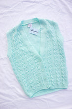 Load image into Gallery viewer, Vintage Aqua Knitted Vest
