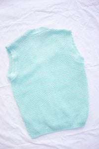 Vintage Aqua Knitted Vest