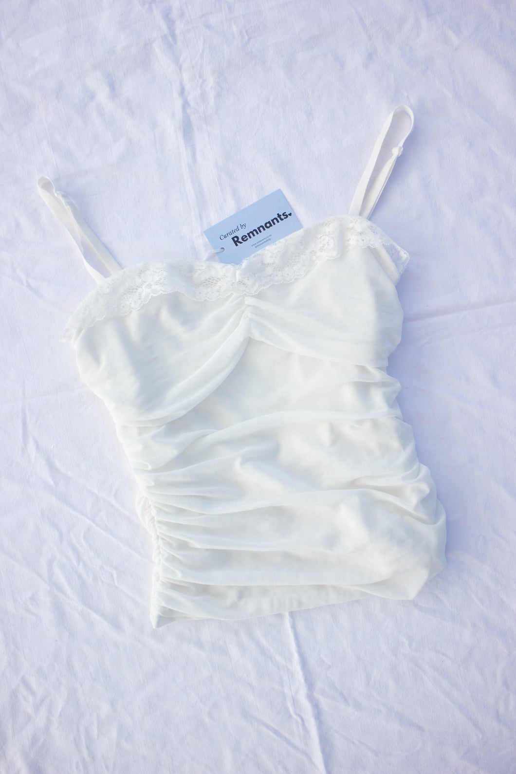 White Ruched Cami