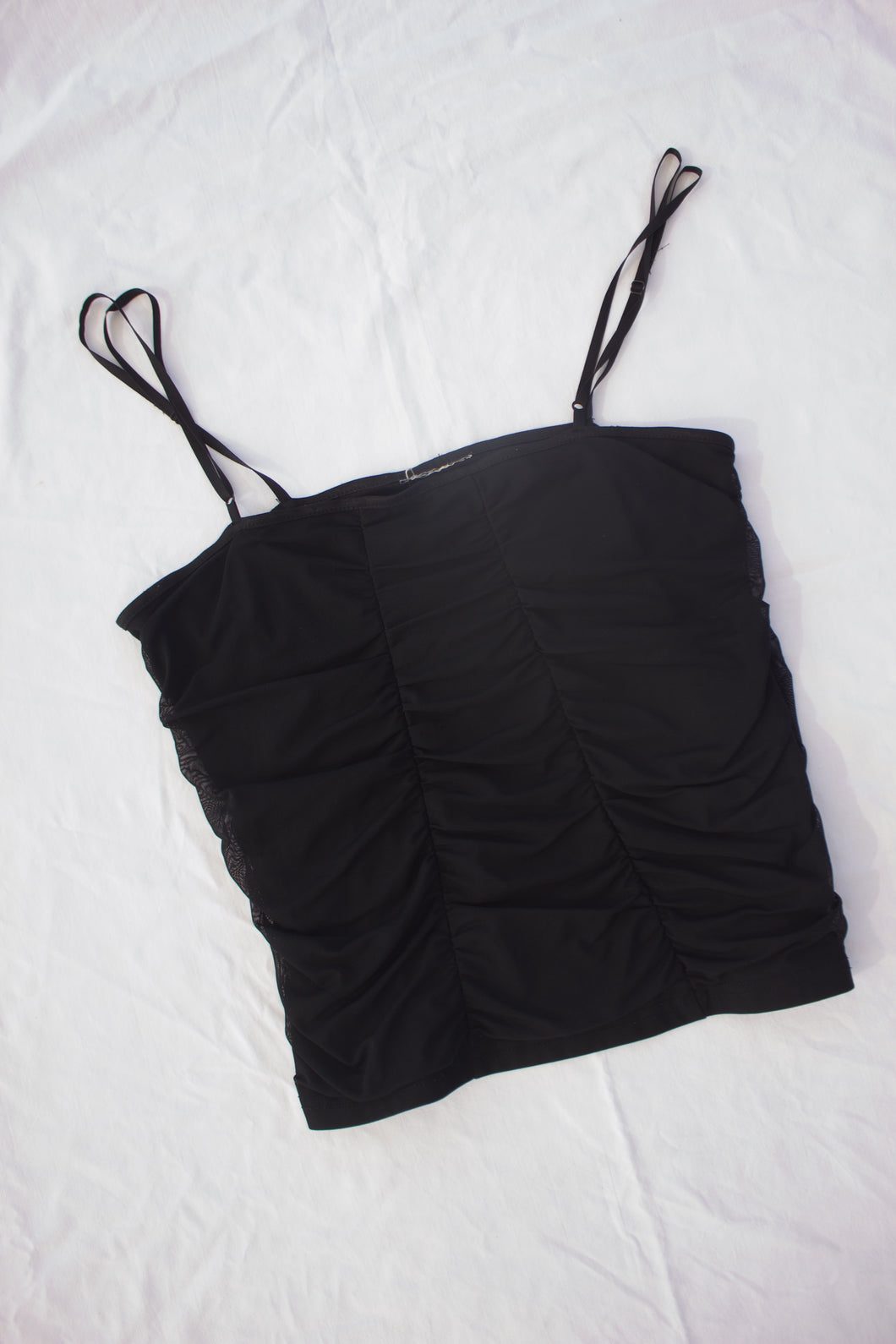 Black Ruched Singlet