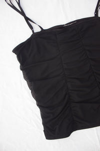 Black Ruched Singlet