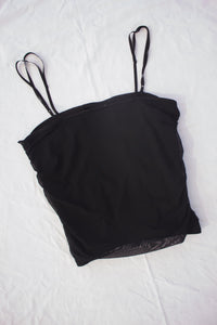 Black Ruched Singlet