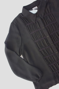 Black Gathered Shirt