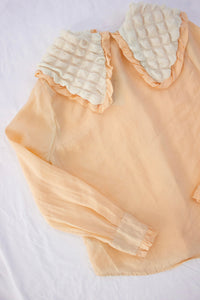 Peach Collared Blouse