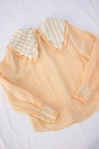 Peach Collared Blouse