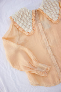 Peach Collared Blouse