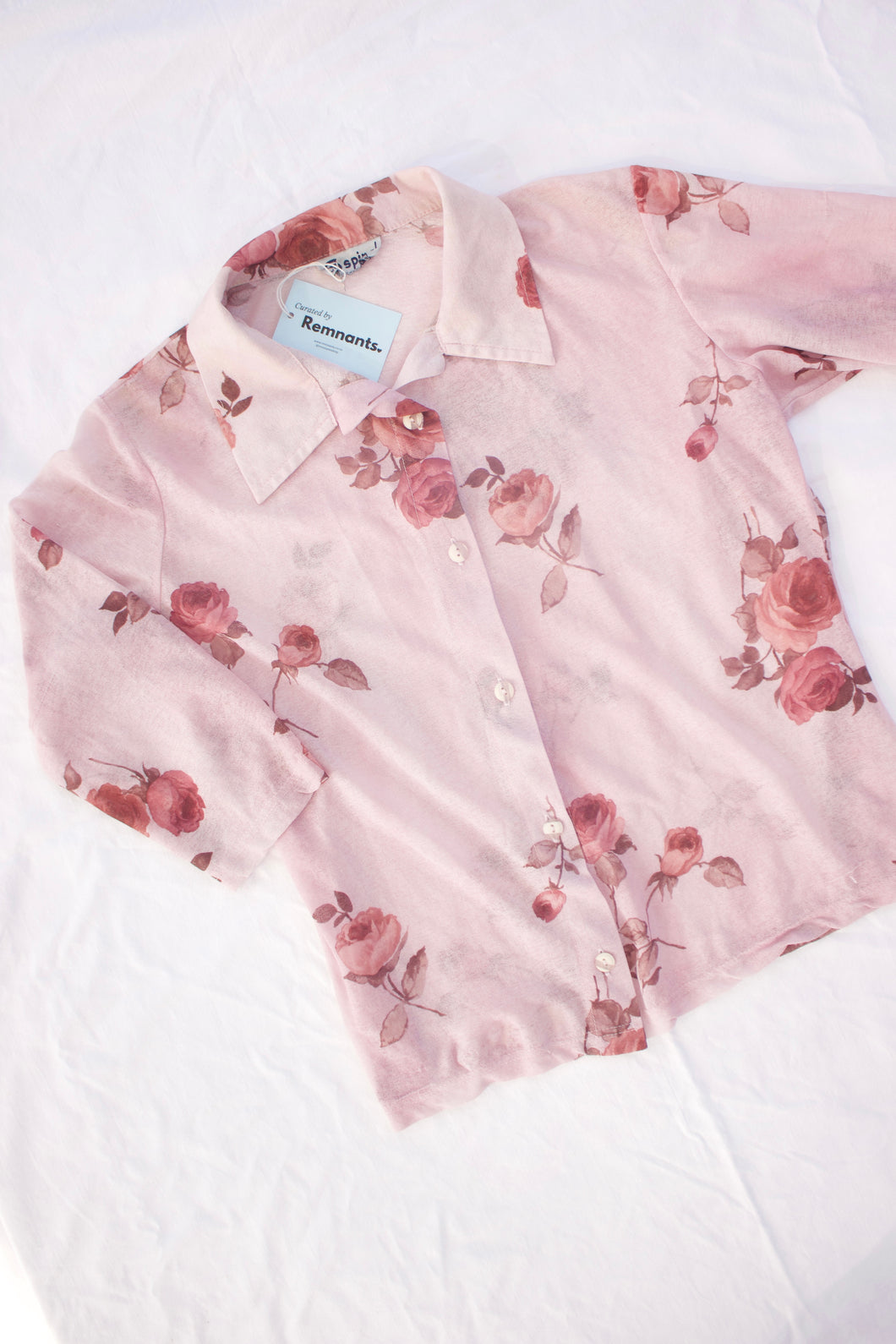 Floral Mesh Button UP