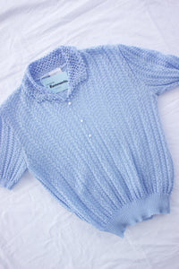 Vintage Blue Knit Top