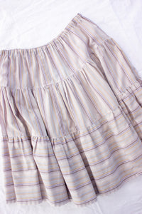 Gathered Striped Skirt