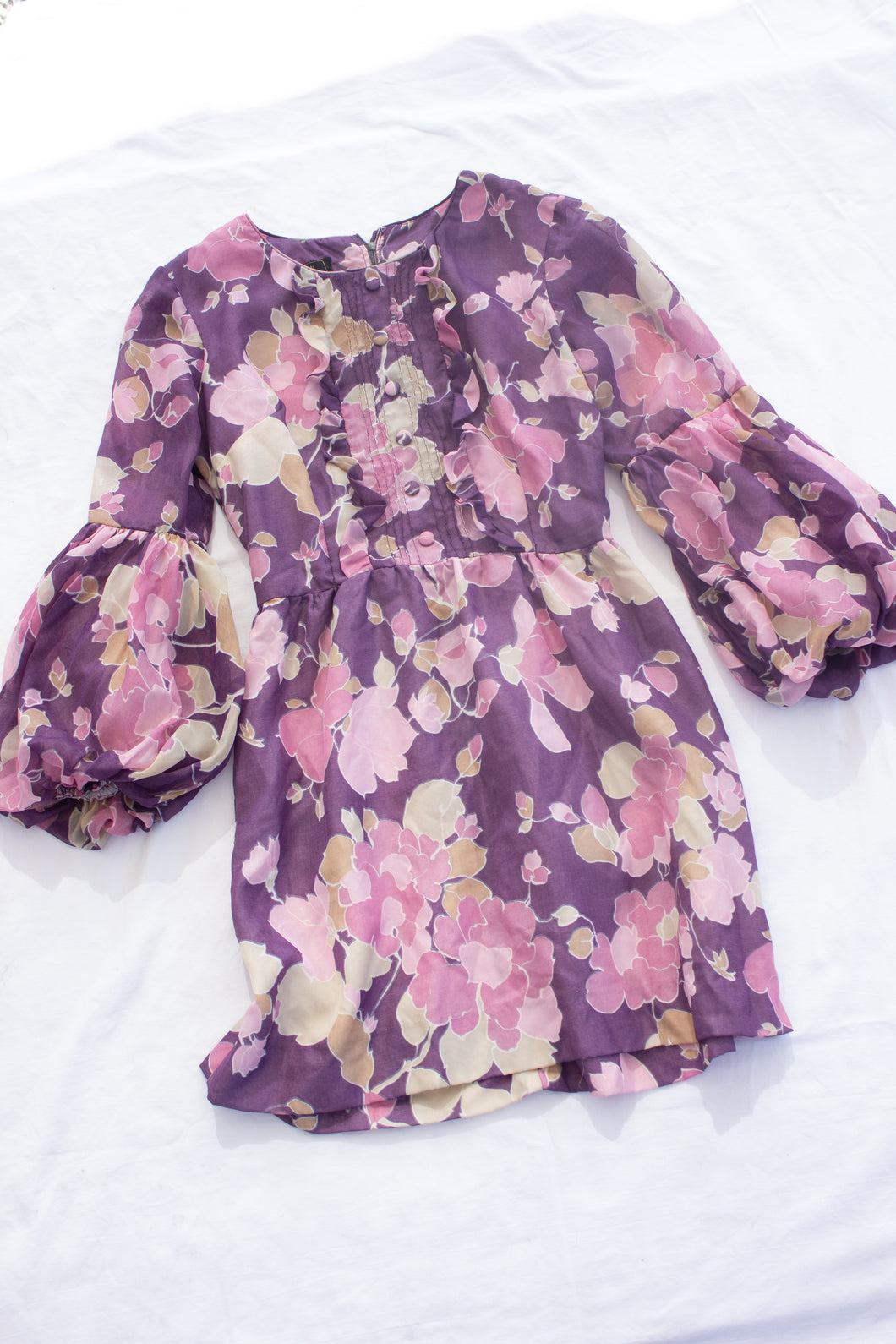 Vintage Floral Dress (XS)