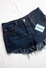 Load image into Gallery viewer, Levis Dark Denim Shorts
