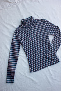 Merino Striped Turtleneck (S)