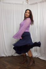 Load image into Gallery viewer, Navy Top Stitched Skirt
