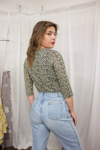 Speckled Mesh Top