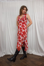 Load image into Gallery viewer, Bias Cut Red Floral Dress
