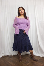 Load image into Gallery viewer, Navy Top Stitched Skirt
