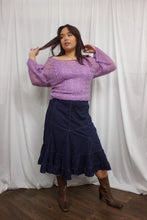 Load image into Gallery viewer, Navy Top Stitched Skirt
