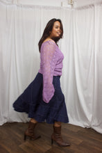 Load image into Gallery viewer, Navy Top Stitched Skirt
