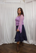 Load image into Gallery viewer, Navy Top Stitched Skirt
