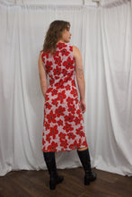 Load image into Gallery viewer, Bias Cut Red Floral Dress
