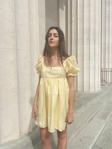 Dumpling Dress - Butter Gingham